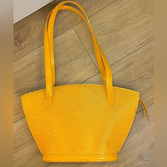 Louis Vuitton Shoulder Bag Saint Jacques Yellow Epi Leather Authentic - EUC - Picture 1 of 14